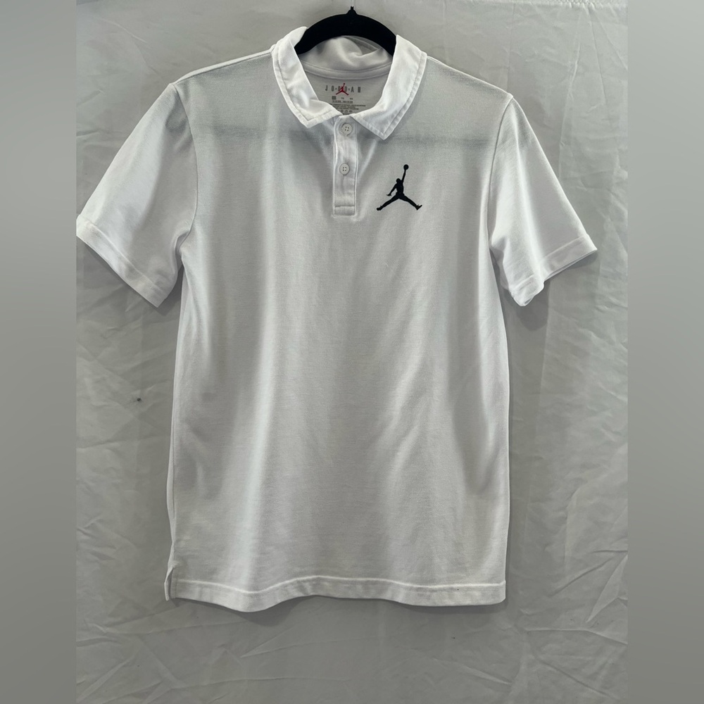 Boy's Nike Jordan Polo Short Sleeve
Shirt Sz XL White